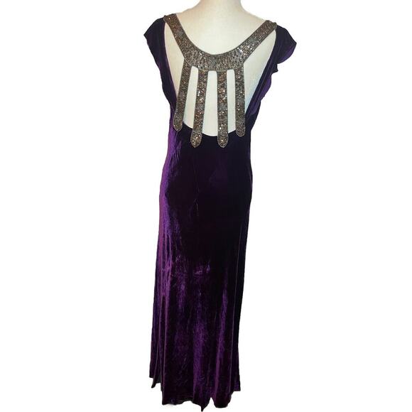 Ralph Lauren Collection Evening Gown Beaded Velvet Dress Maxi 50th Runway $5K 12 - Picture 7 of 16